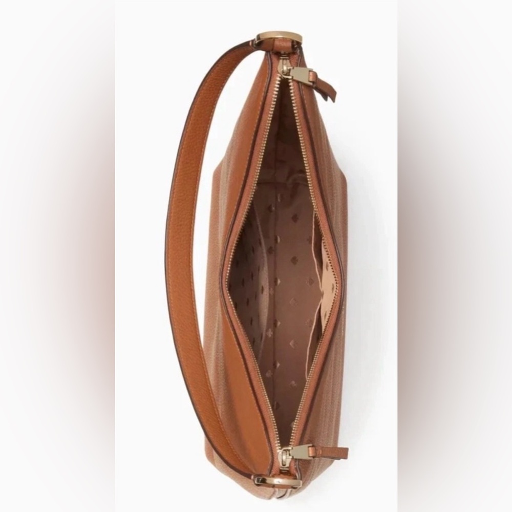 Kate Spade Zippy Pebbled Leather Shoulder Bag Warm Ginger K8140 NWT Crossbody - Picture 2 of 14